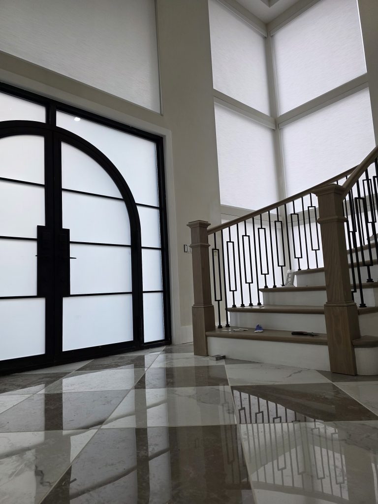 Roller Shade in entry