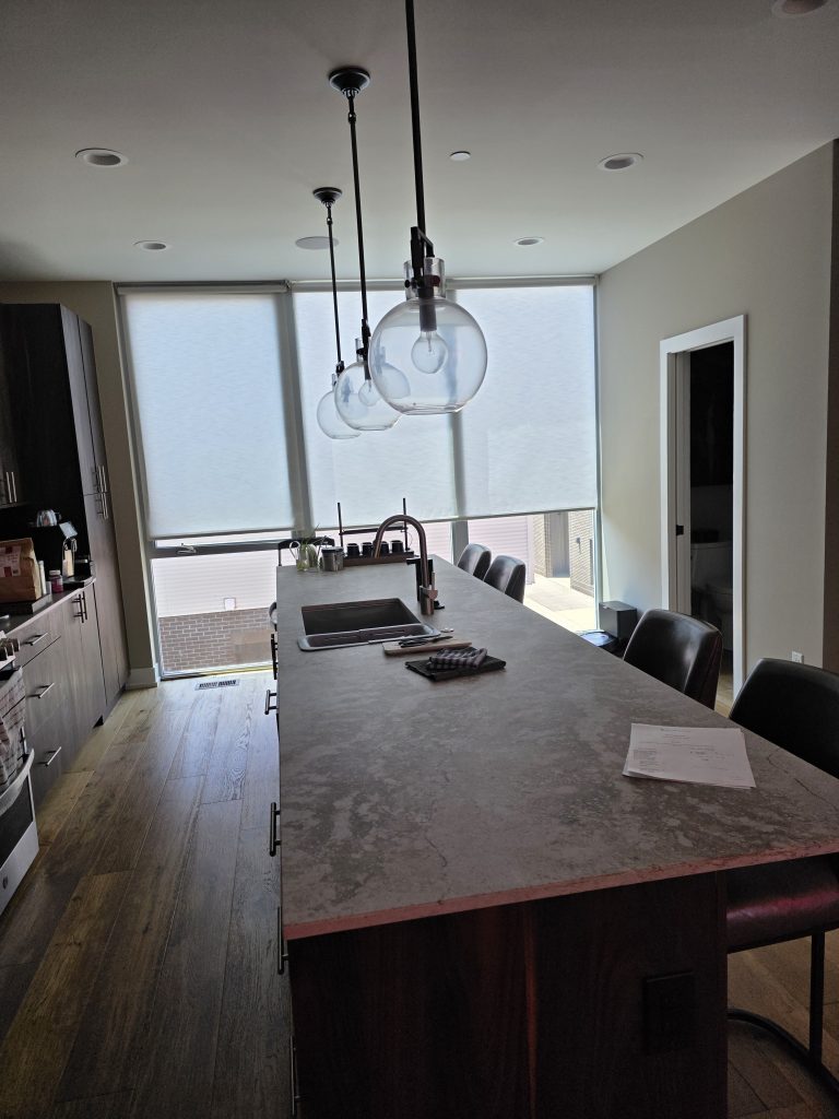 roller shade in kitchen