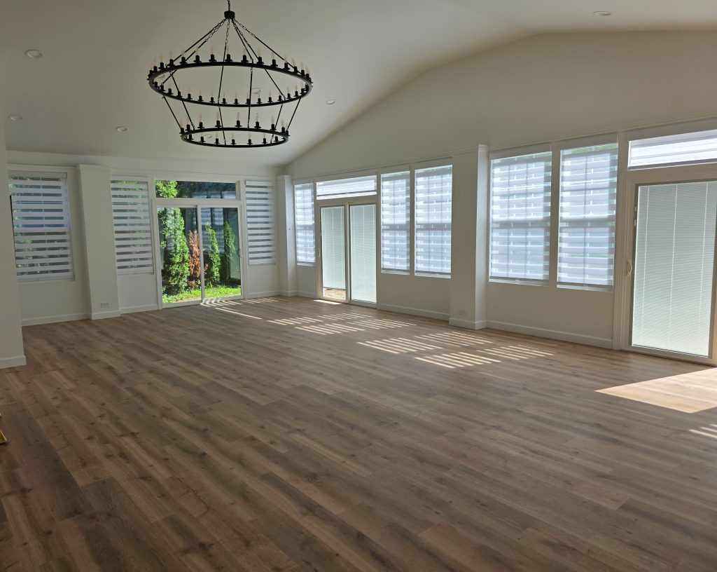 zebra shade living room